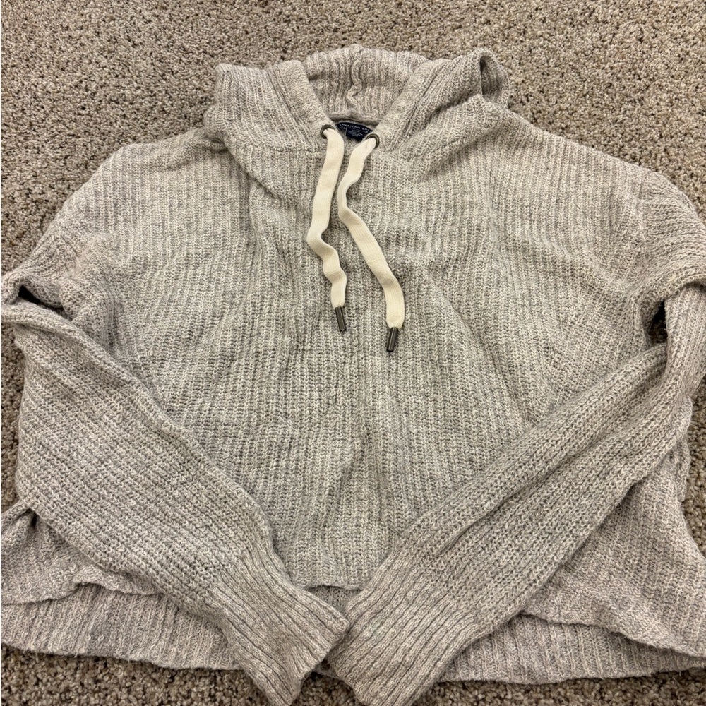 American Eagle Outfitters Light Gray Cowl Neck Sweater